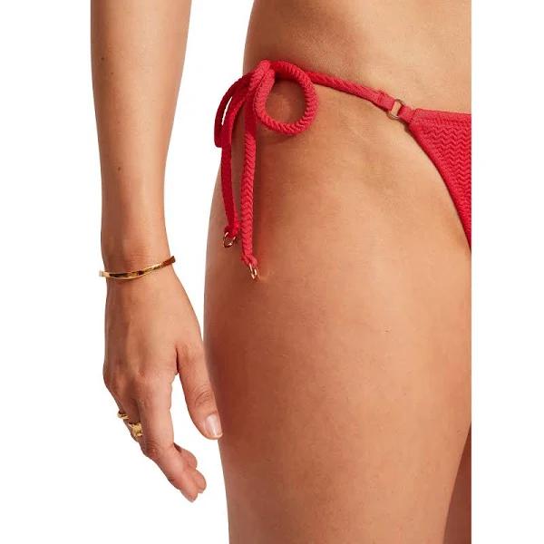 Seafolly Sea Dive Rio Tie Side Bikini Bottoms Pants - Chilli Red- Swimwear Galore