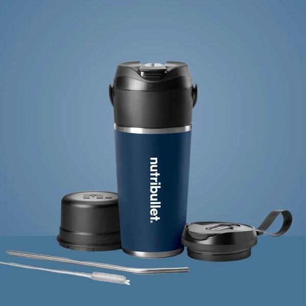 Nutribullet Flip Portable Stainless Steel Personal Blender (Indigo)