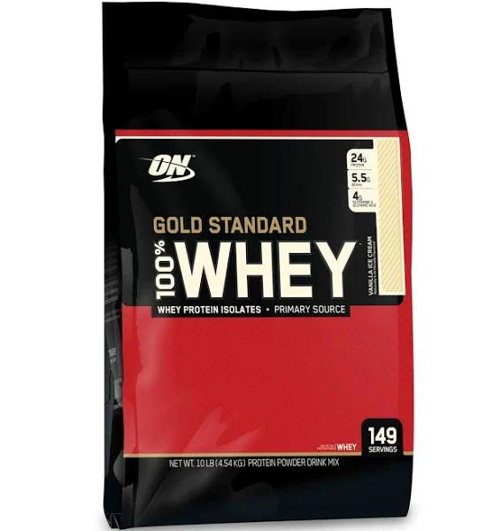 Optimum Nutrition 100% Whey Gold Standard 10lb Vanilla Ice Cream