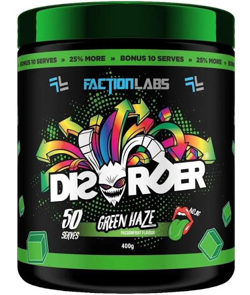 Faction Labs Disorder 40 Serves Green Haze