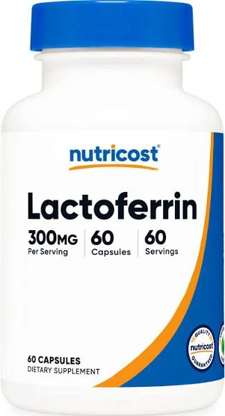 Nutricost, Lactoferrin, 300 mg, 60 Capsules