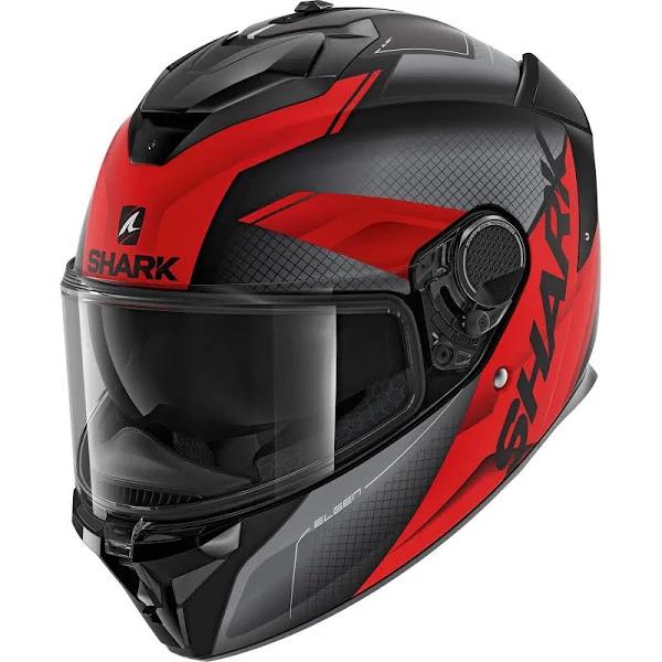 Shark Spartan GT Elgen Helmet (Matt Black/Anthracite/Red)