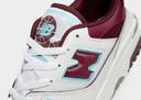 New Balance White & Burgundy 550 Sneakers