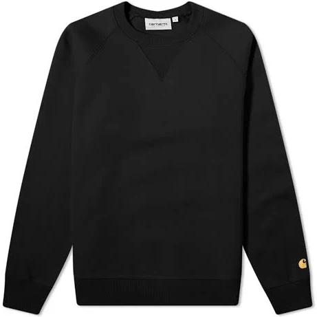 Carhartt WIP Chase Sweatshirt - Black / Gold XXL