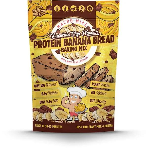 Macro Mike Banana Bread Mix Chocolate Chip 250g