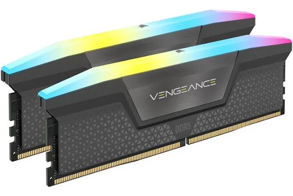 Corsair Vengeance RGB 32GB (2x16GB) DDR5 UDIMM 6000MHz Memory - Black CMH32GX5M2D6000Z36K