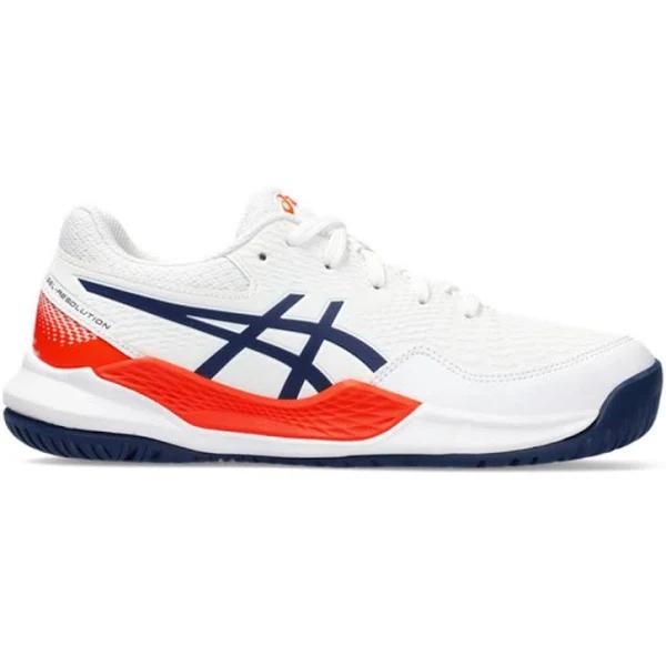 ASICS Gel Resolution 9 GS Kids Tennis Shoes - White/Blue Expanse 3