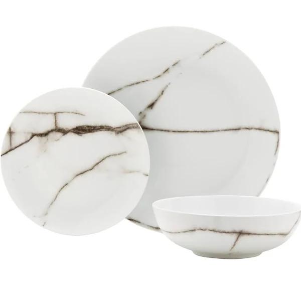 Salt & Pepper 12 Piece Marble Dinner Set