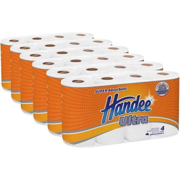 Handee Ultra White Paper Towel, 24 Rolls Value Pack