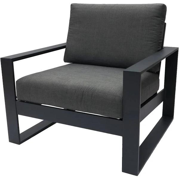 Manly Aluminium Outdoor Lounge Armchair — Charcoal by FurnitureOkay