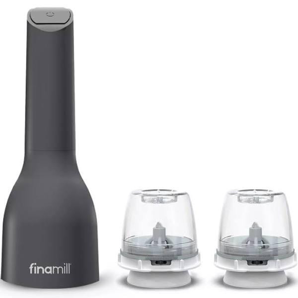 FinaMill Spice Grinder & 2 Interchangeable FinaPods - Black