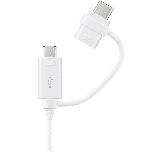 Samsung Data Cable Combo (USB-Type C and Micro USB), White