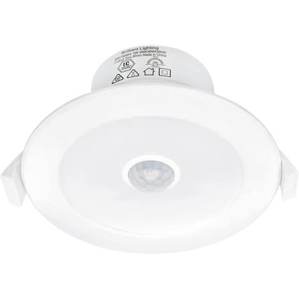 Brilliant Lumascan 9W CCT Downlight With PIR Sensor - White