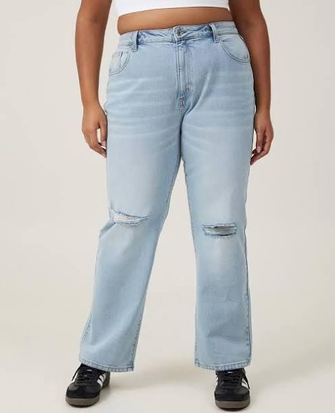 Cotton On - Women's Blue Straight - Slim Straight Jeans - Size 10 at The Iconic