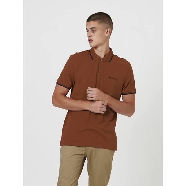 Ben Sherman Organic Signature Polo Cinnamon Large