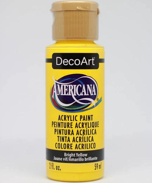 Americana Acrylic Paint 2oz Bright Yellow - Transparent