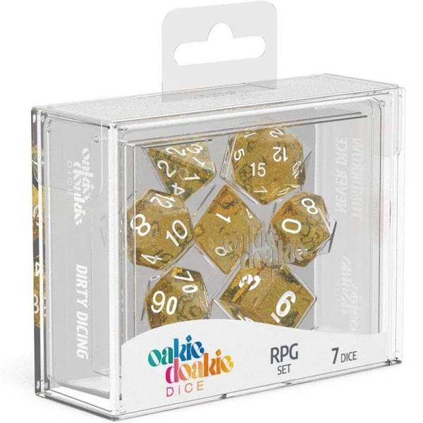 Oakie DOAKIE Dice RPG Set Speckled - Orange (7)