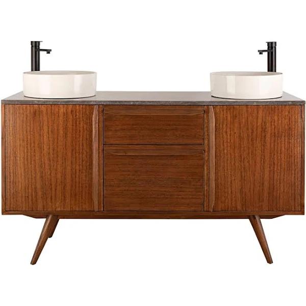 Larsen Double Vanity With Marble Top | White | Bathroom | Early Settler Furniture