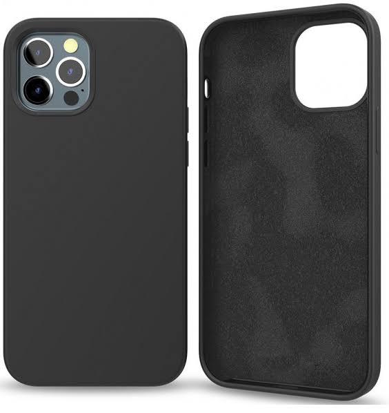 Blacktech iPhone Liquid Silicone Soft Cover Shockproof For Apple iPhone Case iPhone 14 Pro / Black