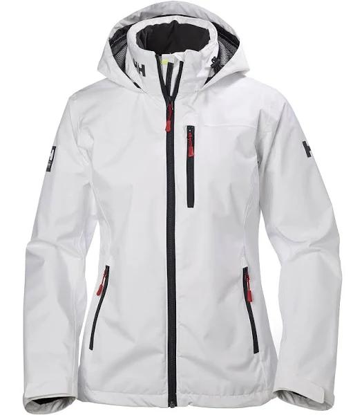 Helly Hansen Crew Hooded Jacket, White Womens - S