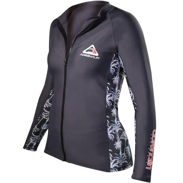 Adrenalin Beach Lady Zip Rash - Charcoal - 10