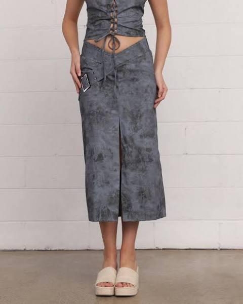 Dazie - Women's Blue Midi Skirts - Painted Dreams Midi Skirt - Size 8 at The Iconic