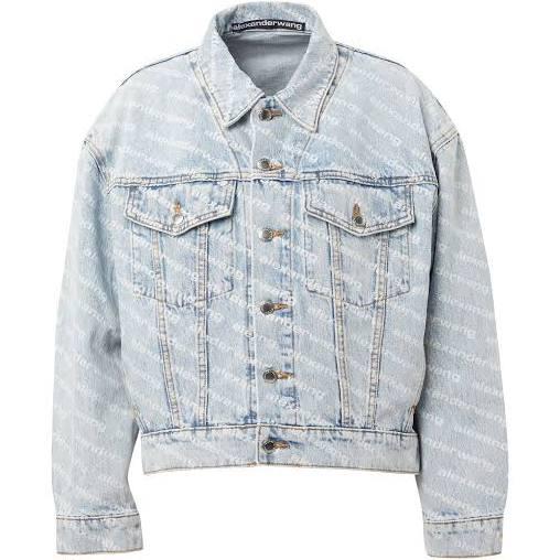 Alexander Wang Blue Denim Falling Back Jacket