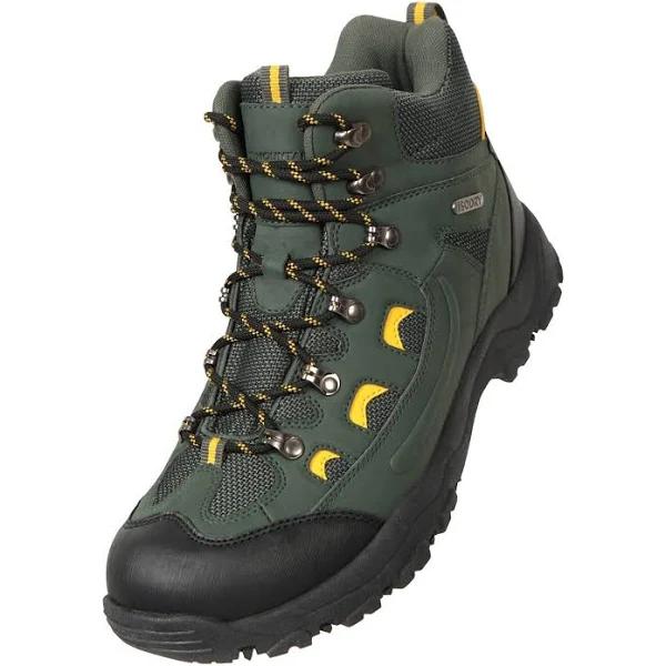 Mountain Warehouse Mens Adventurer Waterproof Hiking Boots Green 8.5 UK Mixed Hiking Boots