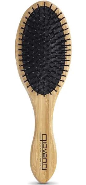 Giovanni Bamboo Hair Brush Oval - Nylon, Ball-Tipped Bristles