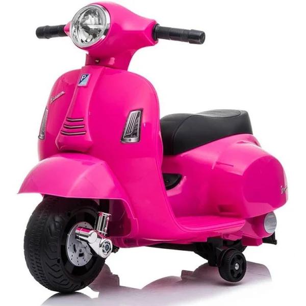 Aussie Baby Vespa Licensed Mini 6V Electric Ride On Bike - Pink