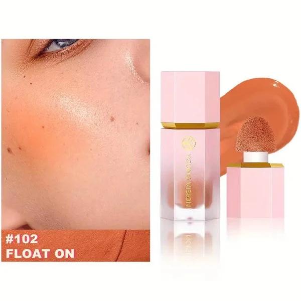 Long-lasting Soft Gel-Cream Tint Blush - Smudge-Proof, Natural-Looking, Dewy Finish 0.42 fl oz #102 Float On