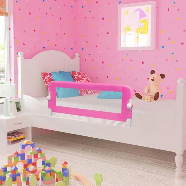 vidaXL - Toddler Safety Bed Rail - Pink - 102 x 42 cm