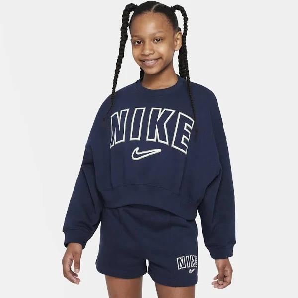 Nike Girls Sportswear Trend Fleece Sweatshirt Black XL