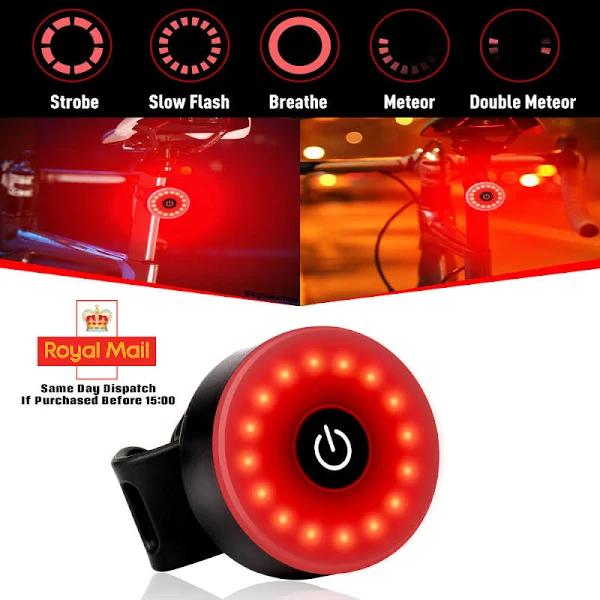 Daffodil Rear Bike Light USB Rechargeable Safety Bicycle LED Rear Tail Light, Bike Lights, Easy to Install for Men, Women