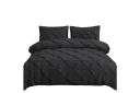 Giselle Bedding Quilt Cover Set Black - Queen