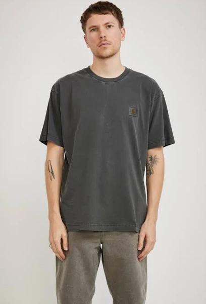 Carhartt WIP S/S Nelson T-Shirt - Black Garment Dyed - S - Men