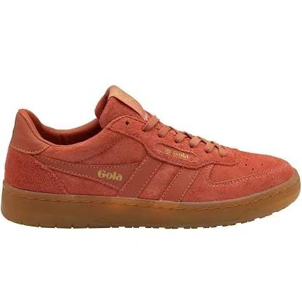 Gola Orange Ladies Hawk Suede 86 Lace Up Trainers eu41uk7 Womens