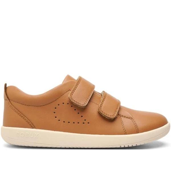 Bobux KP Grass Court Jnr Caramel Leather Flat Shoes Caramel Girls Shoes Kids Shoes