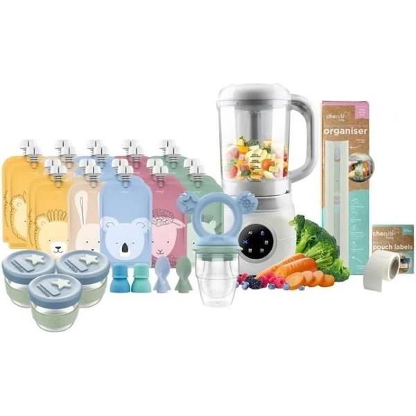 Automatic Baby Food Maker, Steriliser & Warmer Bundle Cerulean & Sage