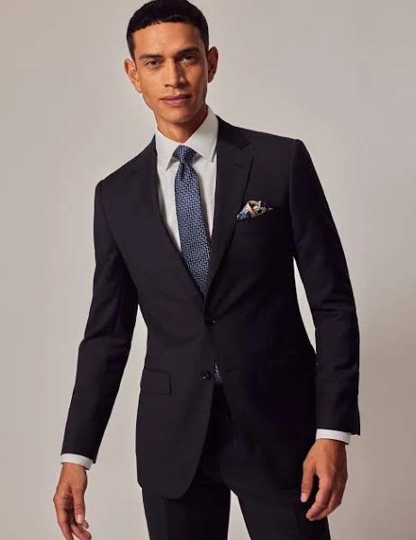 Hawes & Curtis Dark Charcoal Twill Slim Suit Jacket