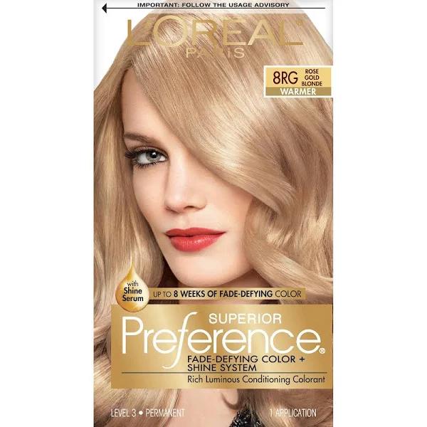 L'Oral Paris Superior Preference Permanent Hair Colour, 8RG Rose Gold Blonde