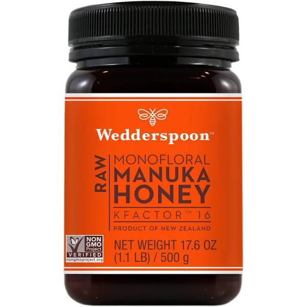 Wedderspoon Raw Premium Manuka Honey KFactor 16 17.6 Ounce