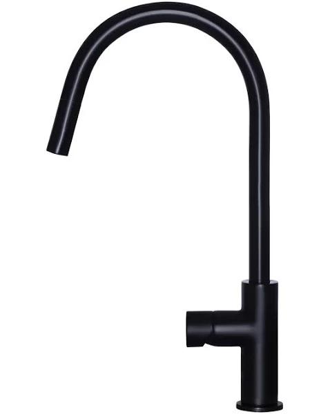 Meir Round PICCOLA Pull Out Kitchen Mixer Tap Matte Black MK17PN