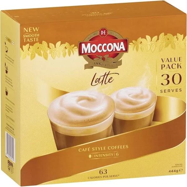 Moccona Coffee Sachets Latte 30 Pack - AfterPay & zipPay Available