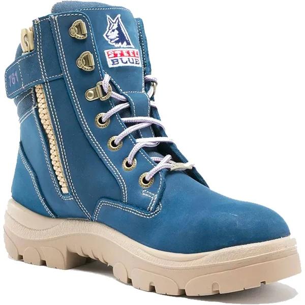 Ladies Southern Cross Zip Boot Blue / 7.5