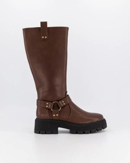 Itno Womens Biker Boot Brown Size 10 - Platypus | AfterPay Available