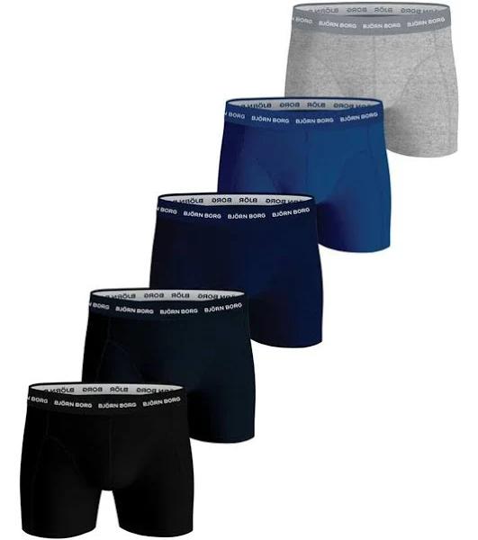 Mens Bjorn Borg Essential Blue Underwear Five Pack - Blue