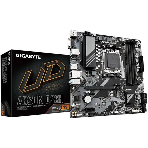 Gigabyte A620M H 1.0 AMD mATX 2xDDR5 1xM.2 AM5 Motherboard