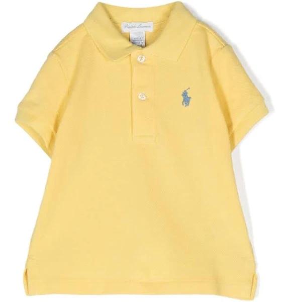 Ralph Lauren Kids - Polo Pony Cotton Polo Shirt - Kids - Cotton - 12 Mths - Yellow