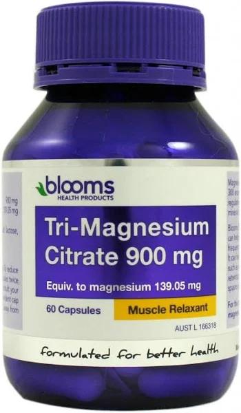 Henry Blooms Tri Magnesium Citrate 900mg 60 Capsules